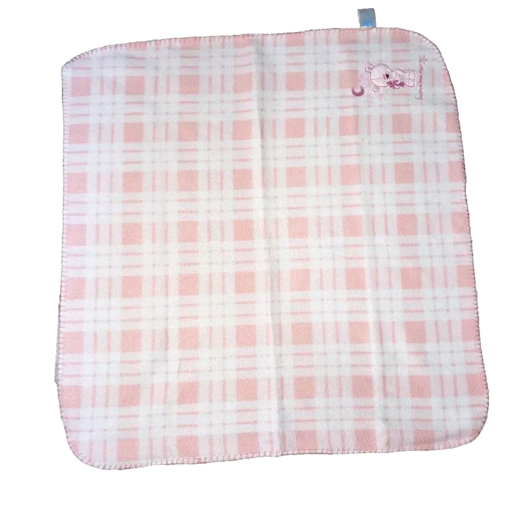 Tootsie Baby Pink and White baby Blanket 100% Polyester